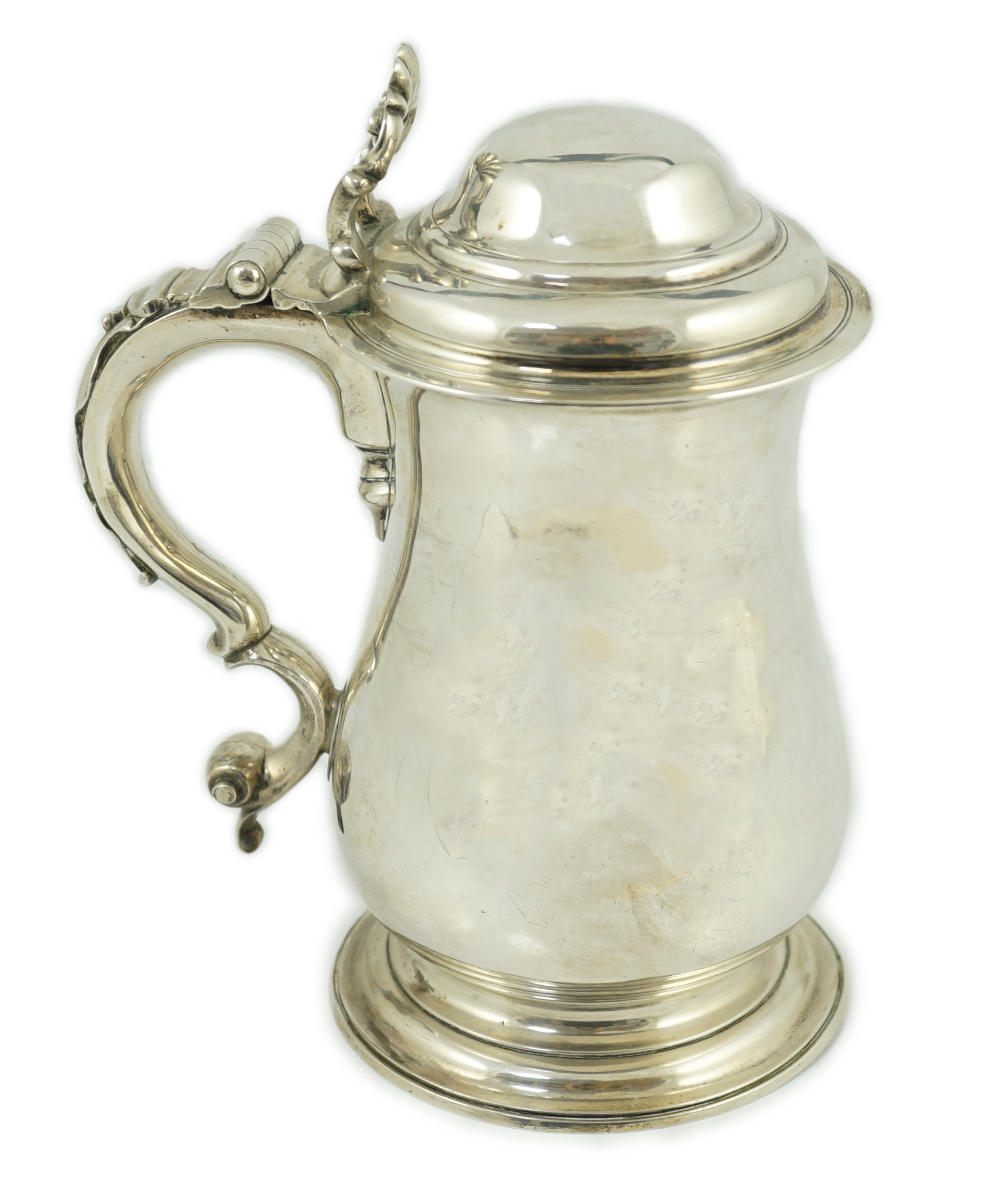 A late George II silver baluster tankard, by Thomas Whipham & Charles Wright